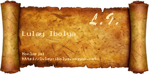 Lulay Ibolya névjegykártya